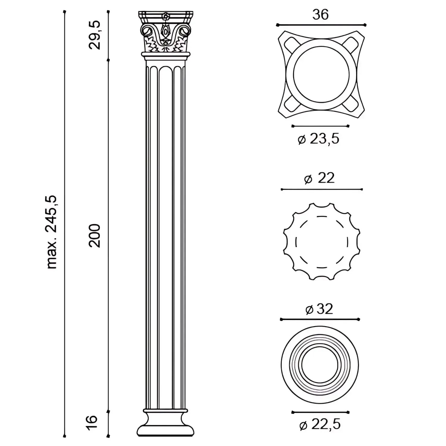 Zierelement Stuck Orac Decor D200 LUXXUS Türumrandung Stuck Eckplatte Decken Wand Dekor Relief Profil klassisch 9 x 9 cm | Shop