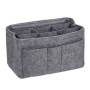 Relaxdays Taschenorganizer aus Filz, dunkelgrau, Größe S mit Fächern und entnehmbarem Trenner.