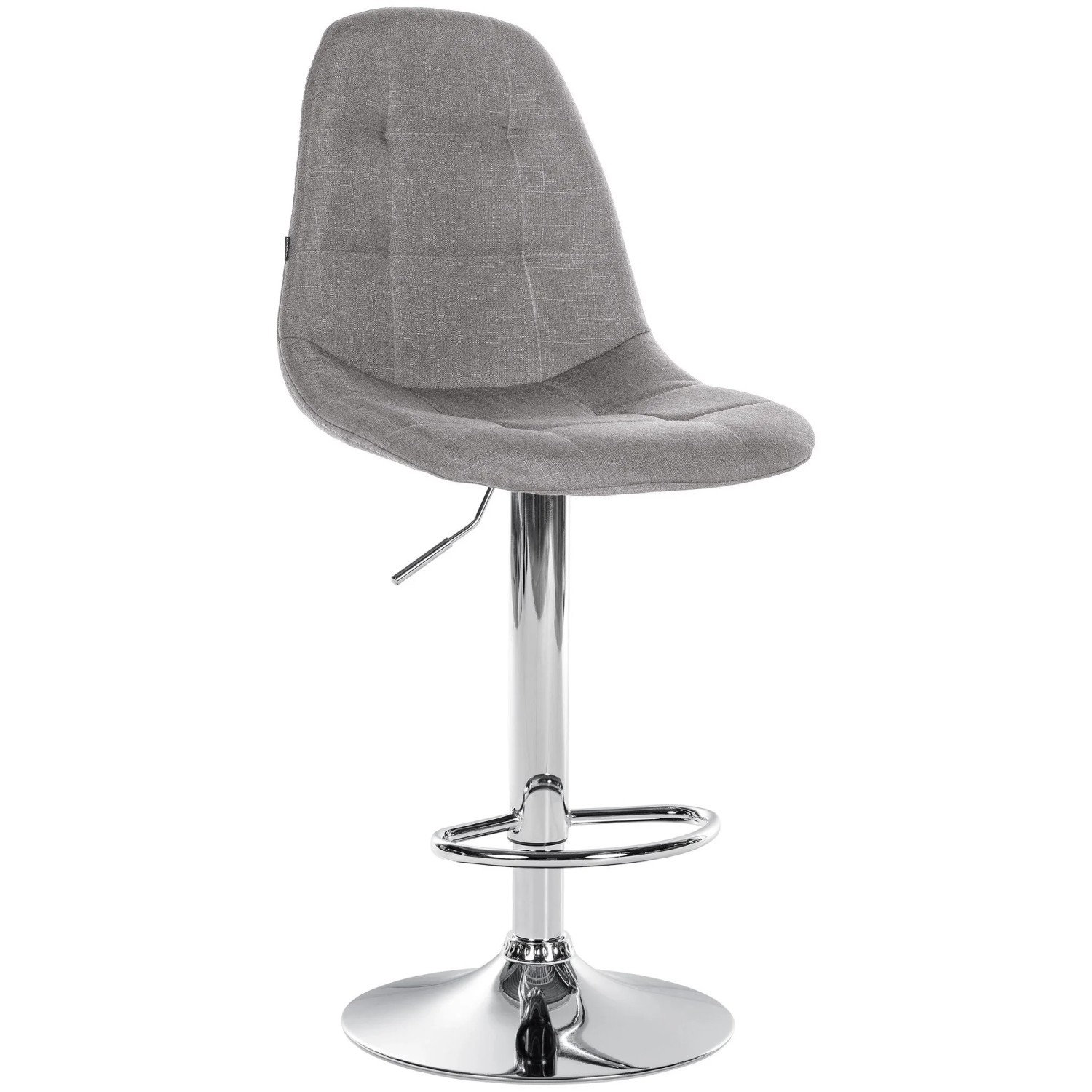 CLP Barhocker Elmore Stoff Metall in Chromoptik/grau