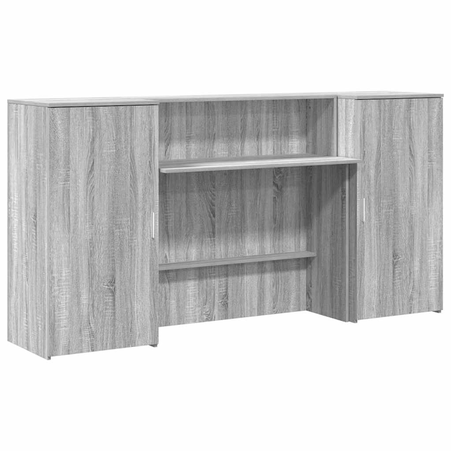 vidaXL Empfangstheke Grau Sonoma 200x50x103,5 cm Holzwerkstoff 3324219