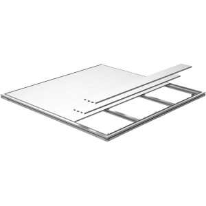 Biohort Smartbase GS 190: Alu-Fundament für Geräteschrank, 186x78x18cm, mit Rahmen und Stellfüßen.