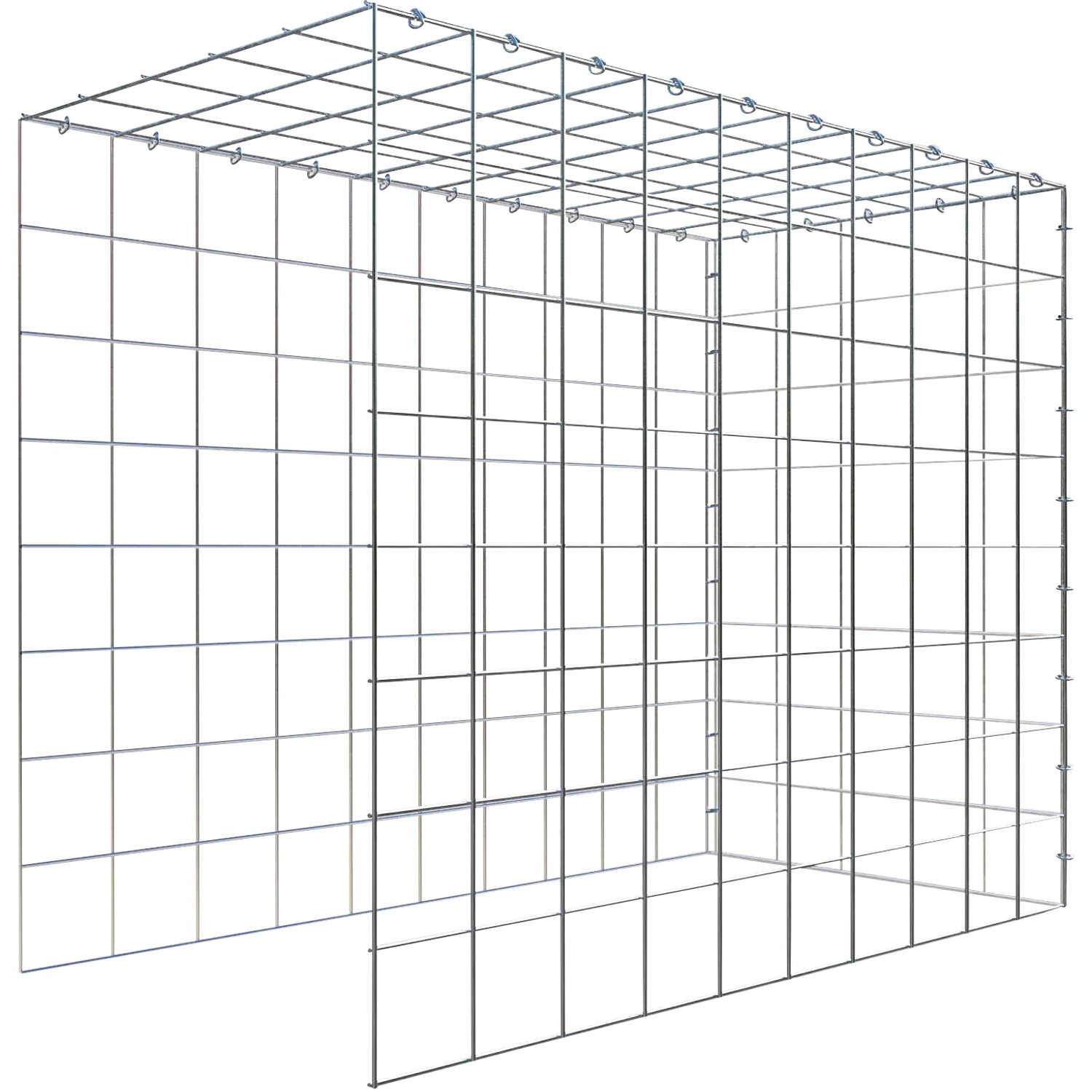Gabiona C-Ring-Gabione-Anbaukorb Typ 4 80 x 100 x 50 cm Maschenw 10 x 10 cm