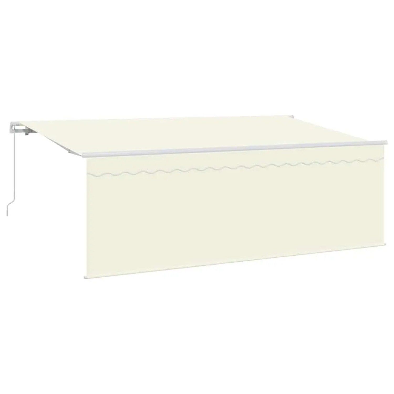 vidaXL Markise mit Sichtschutz Creme 350 x 200 x 120 cm 3329640