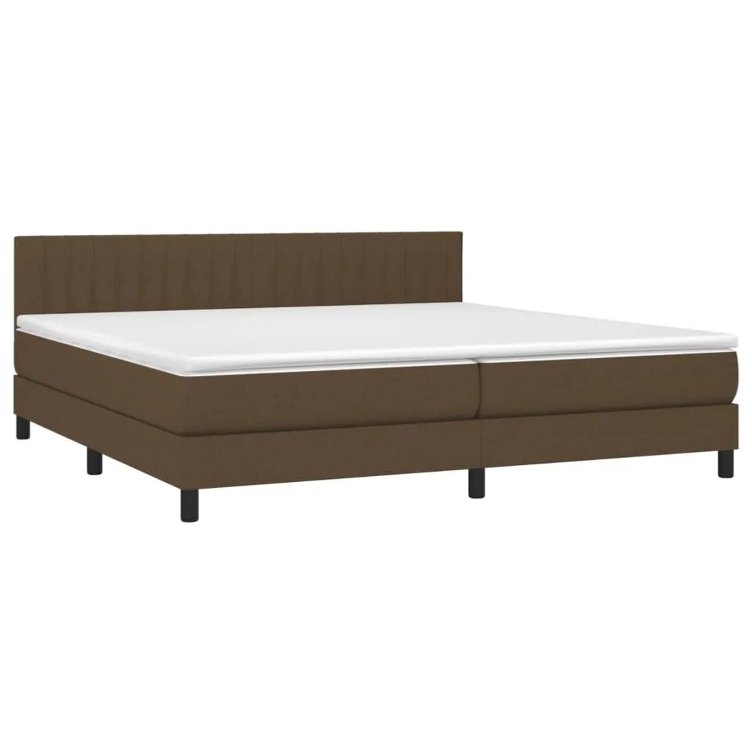 vidaXL Boxspringbett mit Matratze & LED Dunkelbraun 200x200 cm Stoff 313334 günstig online kaufen