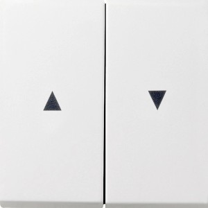 Gira Wippe für Jalousieschalter in Reinweiß mit Pfeilen.