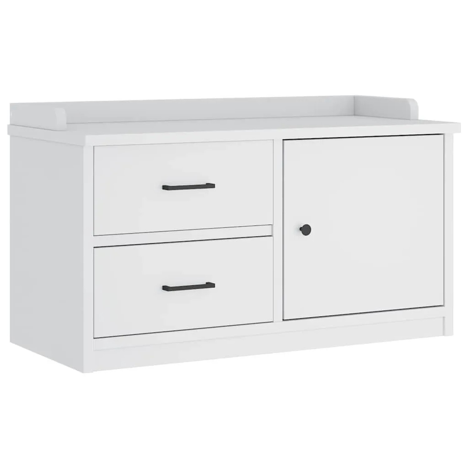 vidaXL Flurbank SANDNES Weiß 87x40x50 cm Massivholz Kiefer 4010465