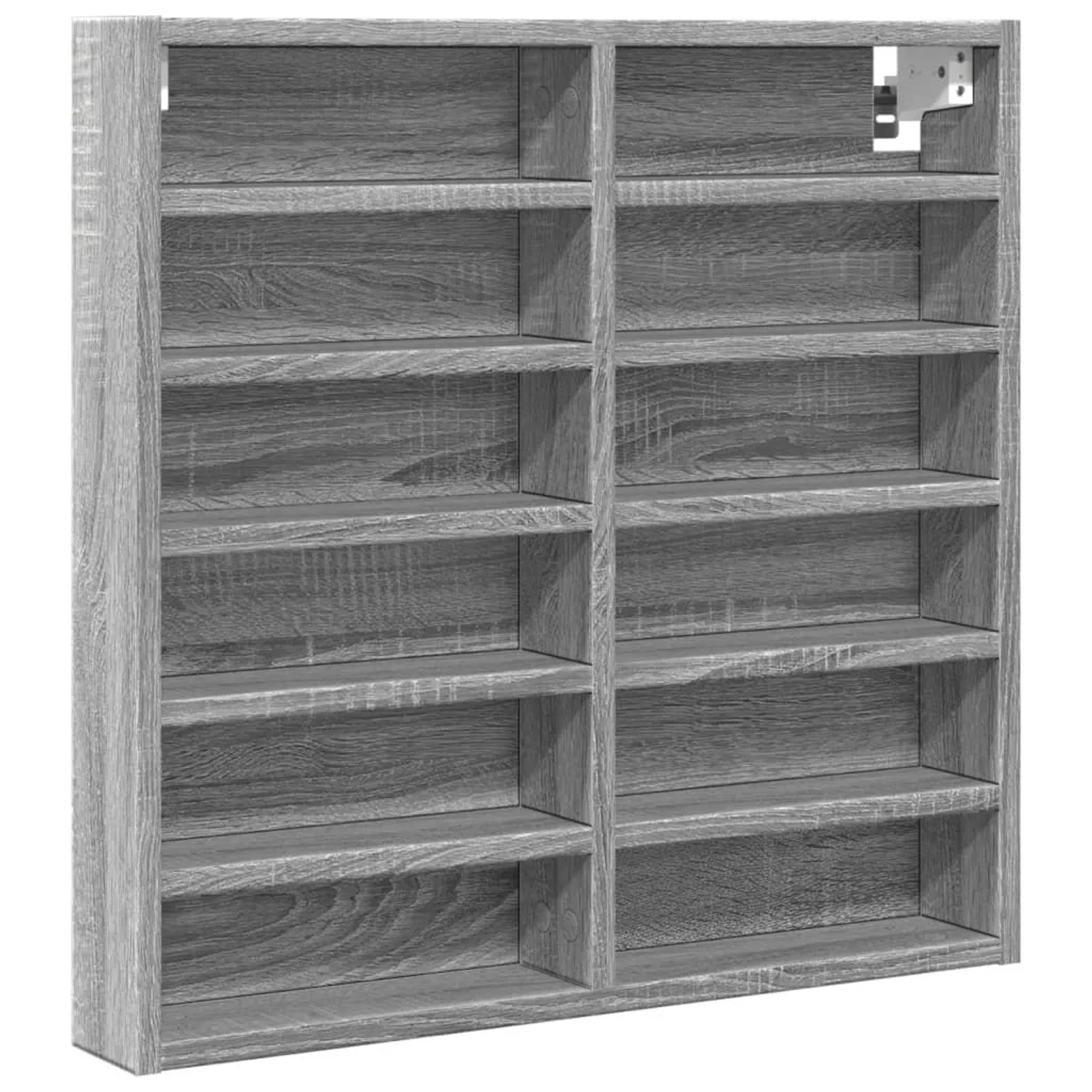 vidaXL Vitrinenschrank Grau Sonoma 60x8,5x58 cm Holzwerkstoff 847966