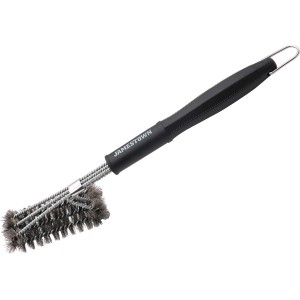 Jamestown Grillbürste, 48 cm, mit drei Bürstenköpfen und schwarzem Griff. Grillutensil zur Reinigung.