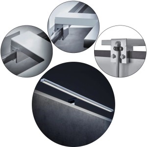 SOTECH LED Badleuchte SKY, 600 mm, neutralweiß, Chrom poliert, Details zur Montage.