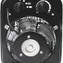 Vitavia Elektroheizung 2kW für Gewächshaus, schwarzes Gehäuse mit Lüfter und Bedienelementen.