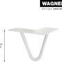 Wagner Möbelbein Hairpin, 100 mm, Light Grey, aus Stahl mit Anschraubplatte für Möbelbau.