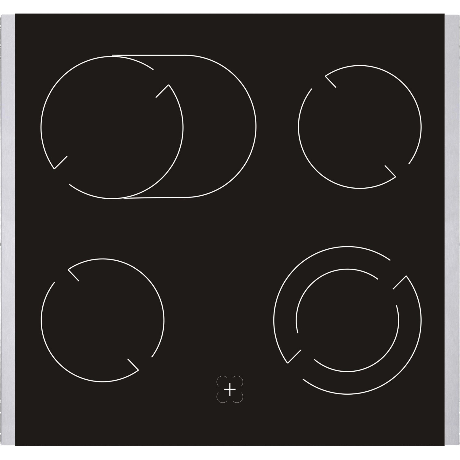 PKM Einbauherdset 7 Funktionen - Umluft Ofen Mit Glaskeramik Kochfeld