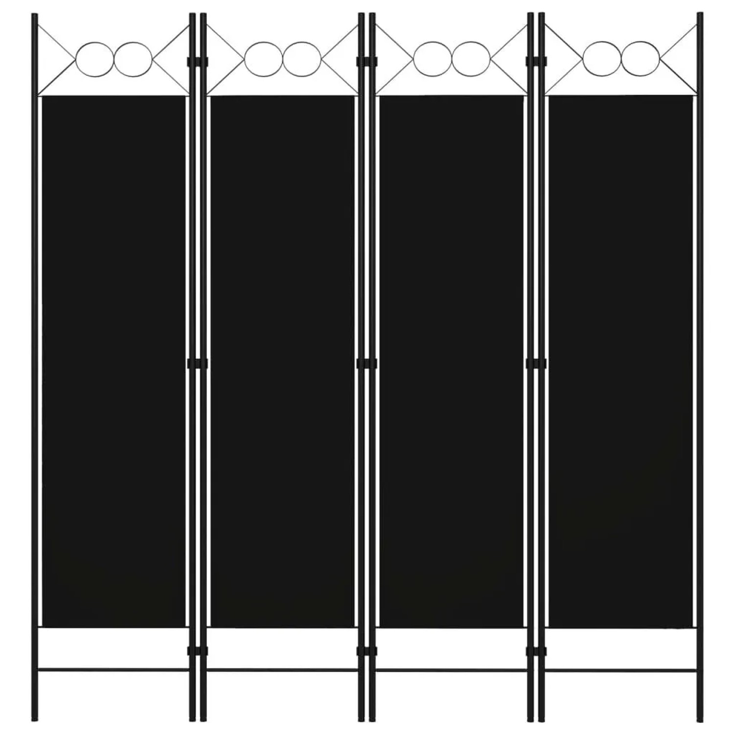vidaXL 4 Tlg Raumteiler Schwarz 160 x 180 cm 320705