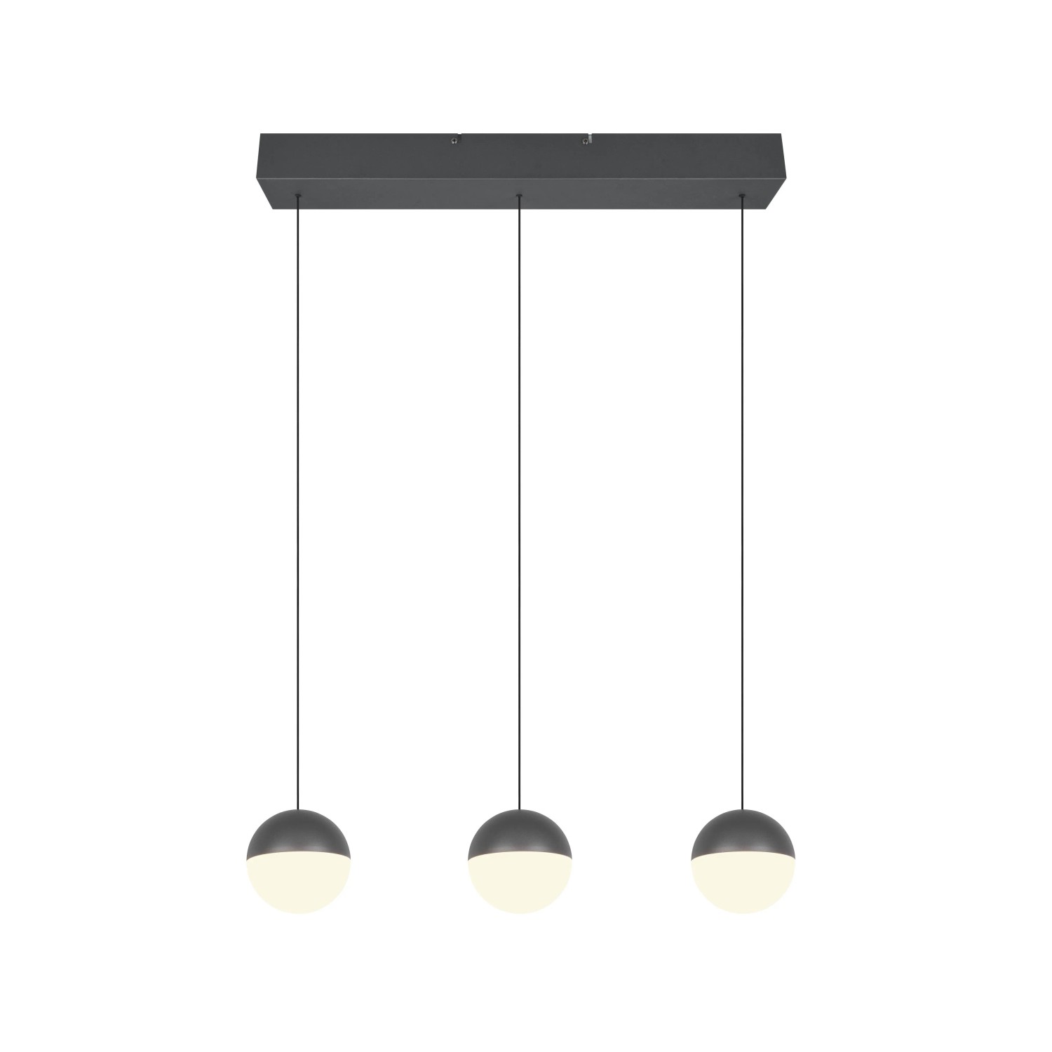 Reality Pendelleuchte Senta 3 x 5 W Warmweiß Anthrazit