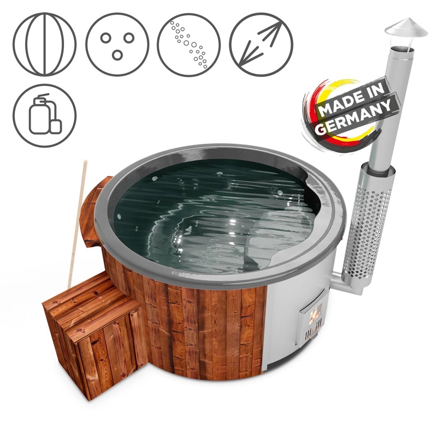 Holzklusiv Hot Tub Saphir 180 Thermoholz...