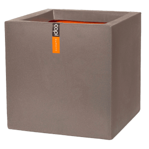 Capi Europe Blumentopf Quadratisch Smooth NL 40 cm x 40 cm x 40 cm Taupe