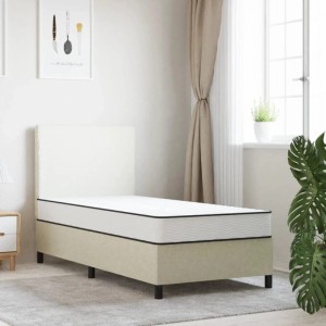 vidaXL Matratze 80x200 cm mit Bonnell-Federkern, mittelhart, weiß-schwarz.