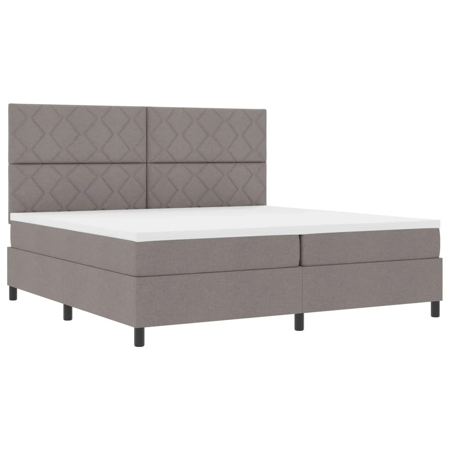 vidaXL Boxspringbett mit Matratze Taupe 200 x 200 cm Stoff 3342974 günstig online kaufen