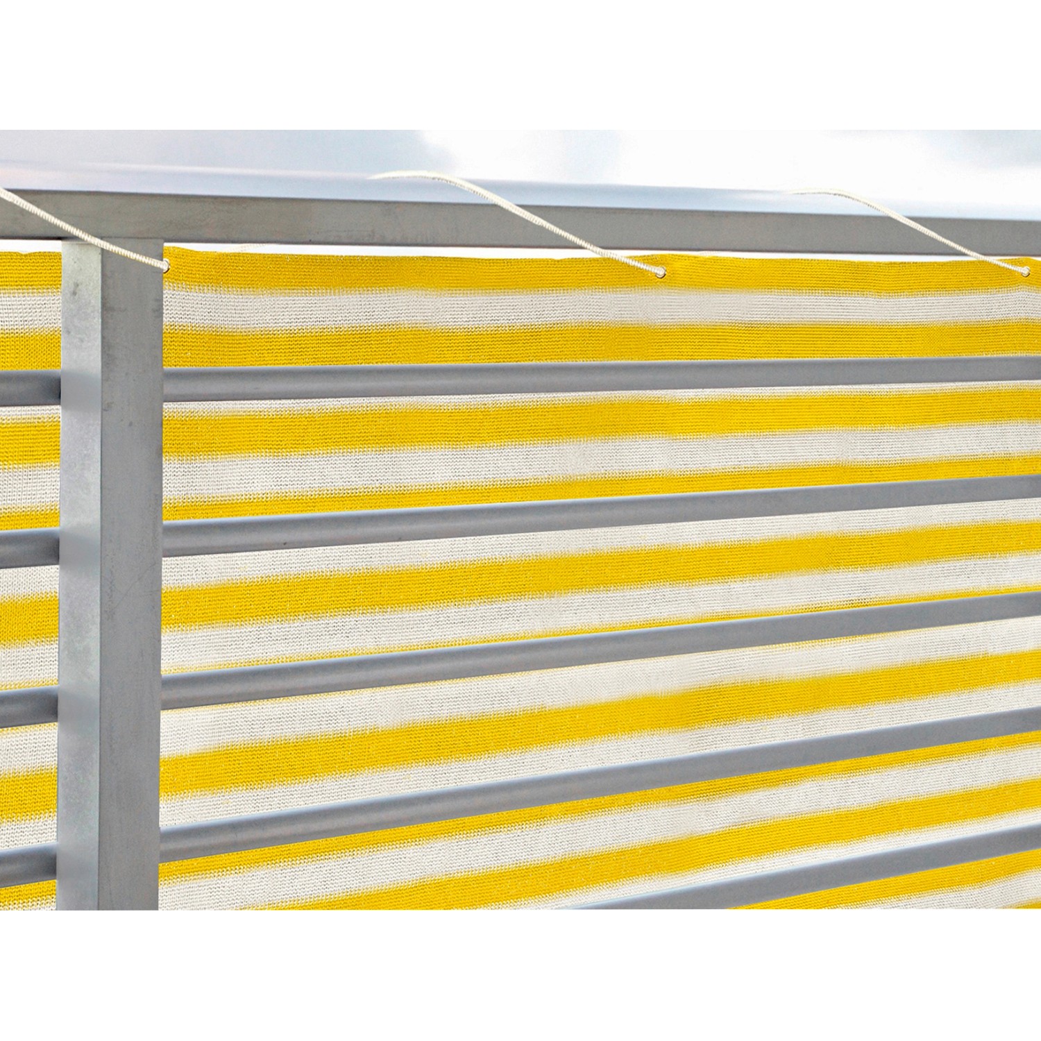 Floracord Balkonsichtschutz Gelb-Weiß 500 cm x 90 cm