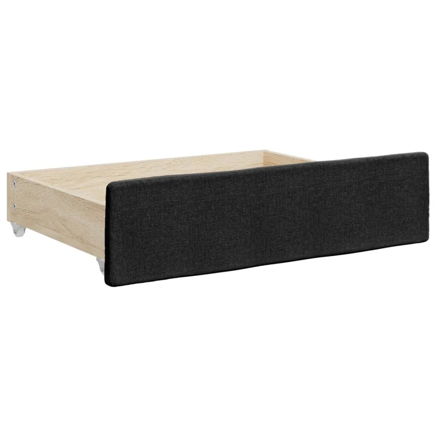 Schublade für vidaXL Tagesbett, ausziehbar, schwarz, mit Stoffbezug.