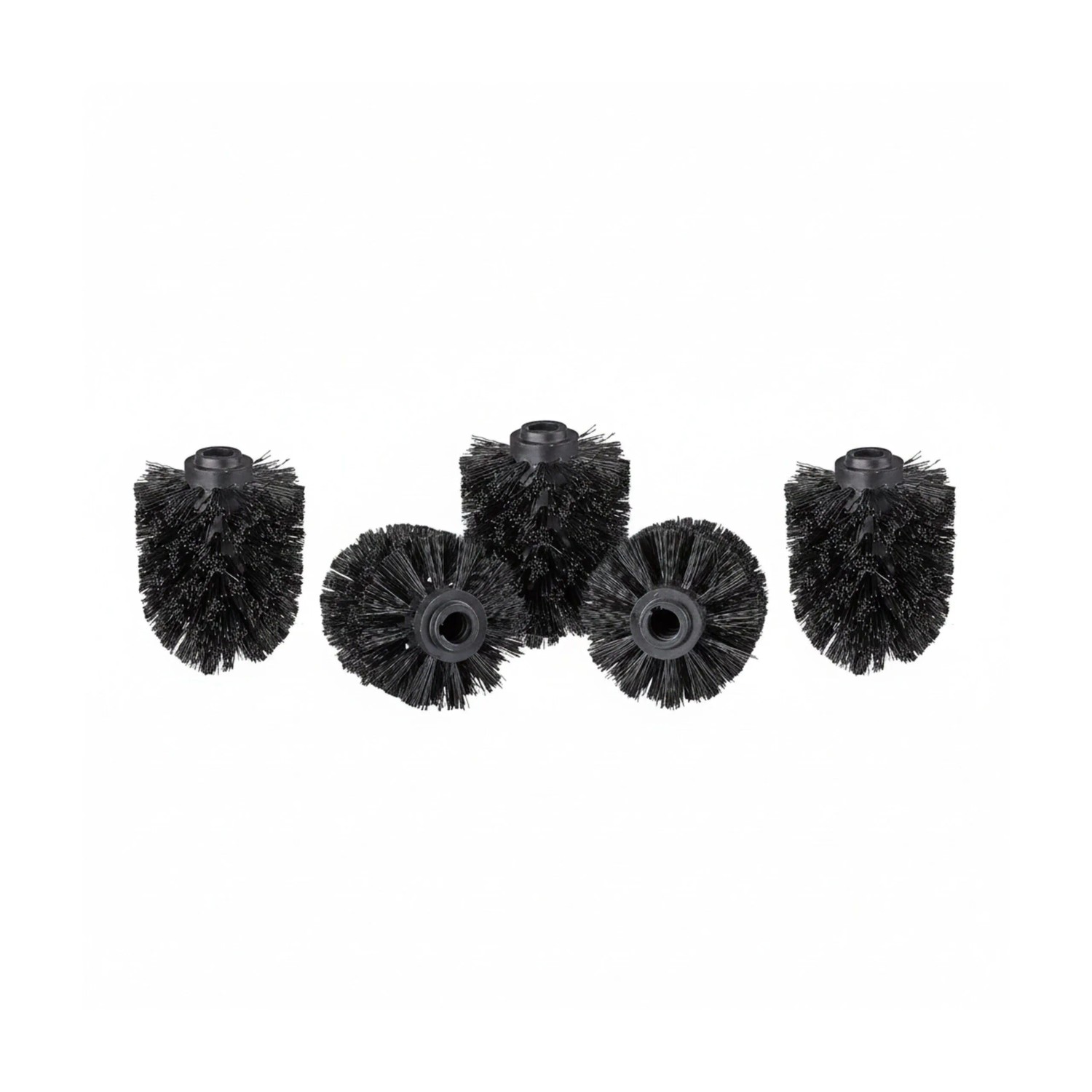 Relaxdays WC Bürstenköpfe Kunststoff Schwarz 5er Set 12 mm 9 cm x 7 cm