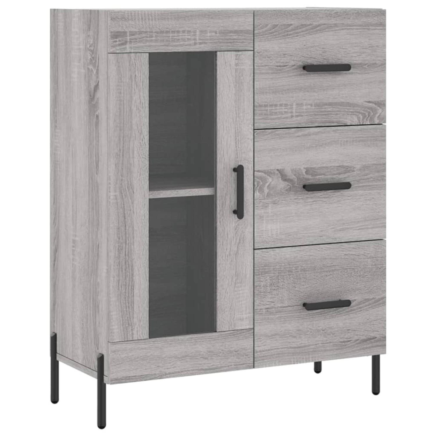 vidaXL Sideboard Grau Sonoma 69,5x34x90 cm Holzwerkstoff 828058 günstig online kaufen