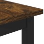 Detailansicht vidaXL Esstisch: dunkelbraune Holzoptik-Platte, schwarzer Metallrahmen. Robust, modern.