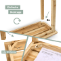 Detailaufnahme der holz4home Gartenbank aus Tannenholz, zeigt die einfache Montage mit Werkzeug.