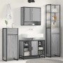 vidaXL Bad-Hochschrank in Graues Sonoma Optik, 180 cm hoch, mit Schublade, Tür und Fächern im Industriedesign.