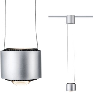 Paulmann URail LED Pendelleuchte Aldan, schwarz/chrom matt, für Schienensysteme. Dimmbar.