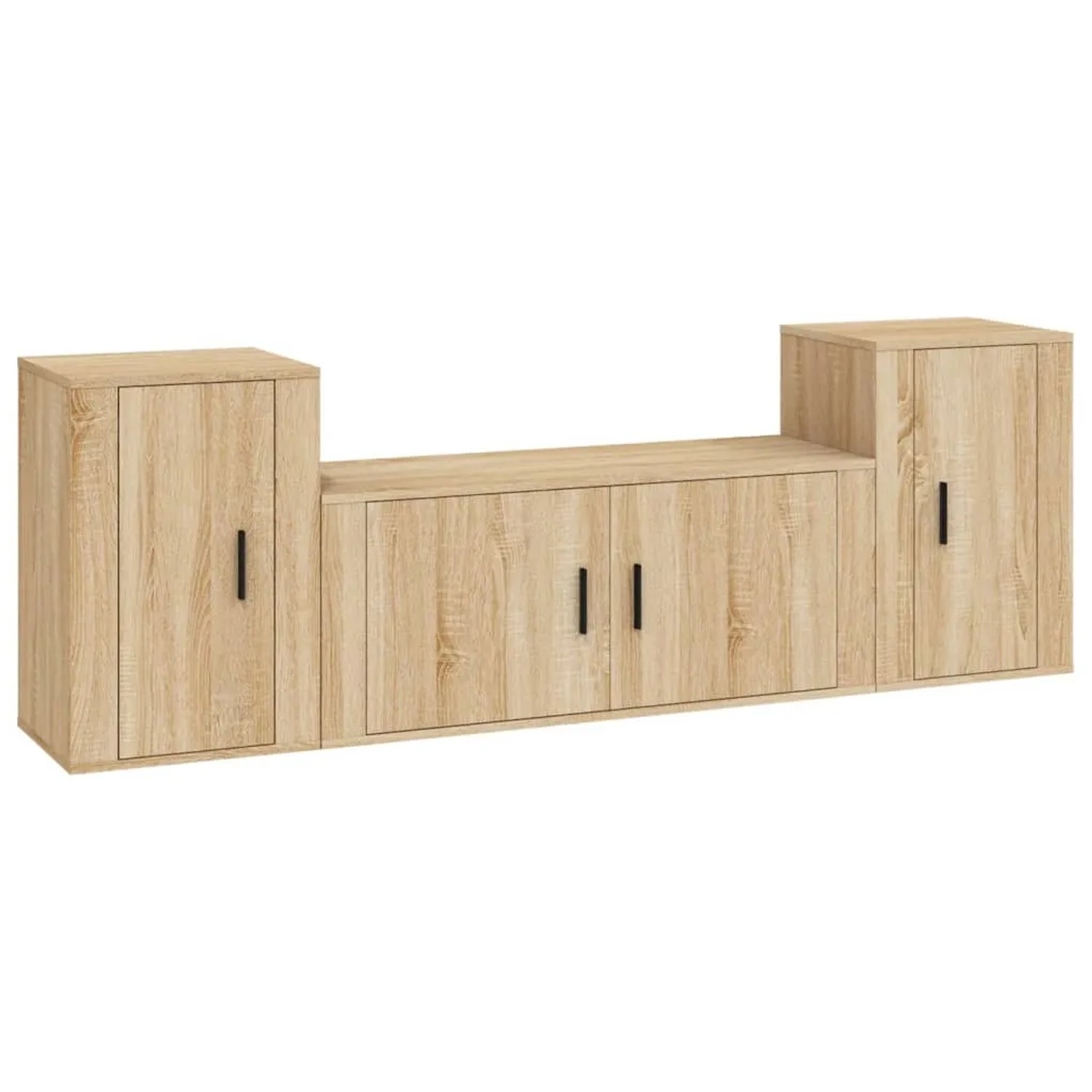 vidaXL 3-Tlg TV-Schrank-Set Sonoma-Eiche Holzwerkstoff 3188513