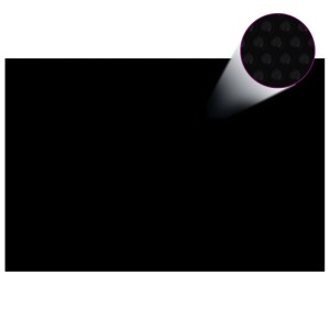 Schwarze furnicato Poolabdeckung 300x200 cm aus PE mit Luftpolstern.