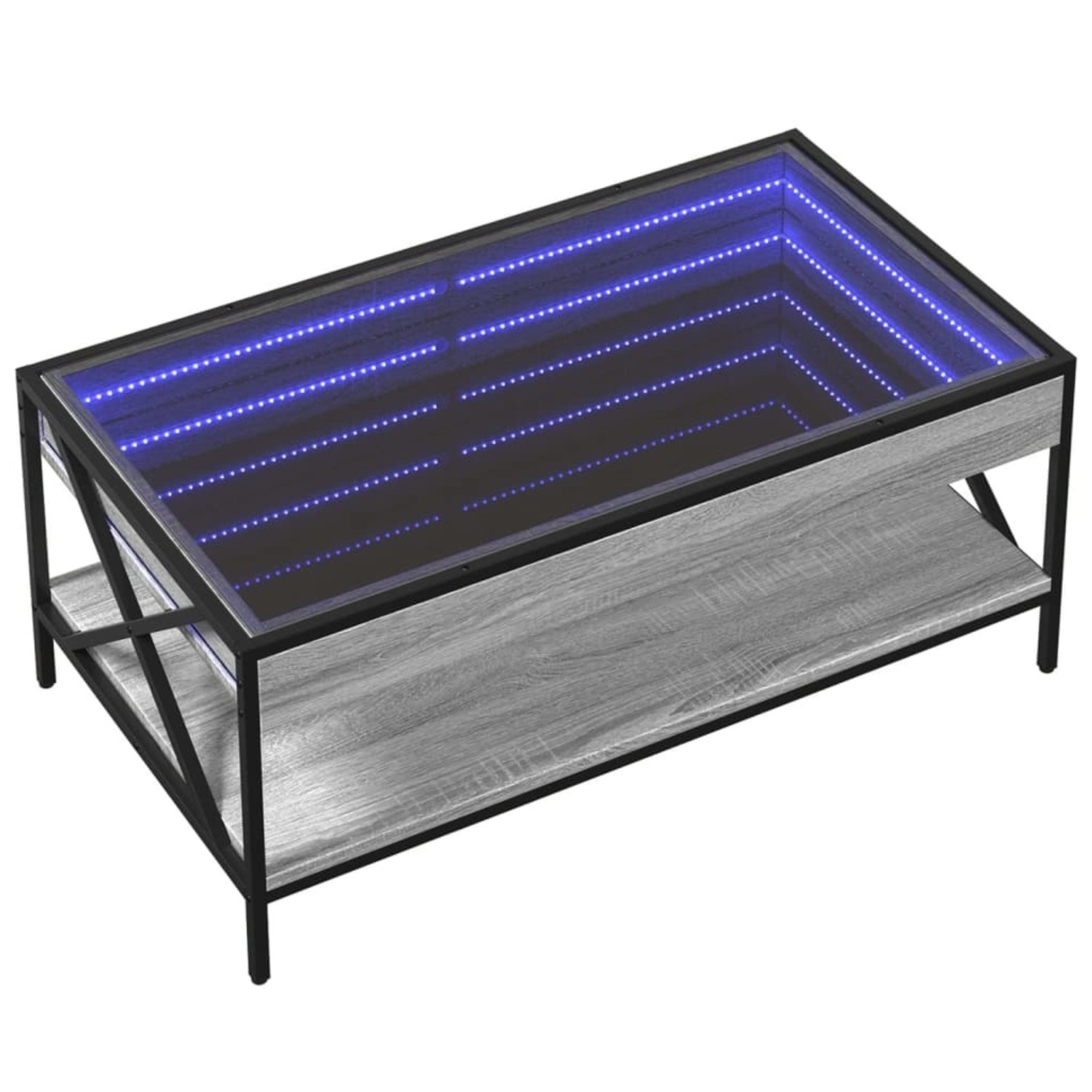 vidaXL Couchtisch mit Infinity-LED Grau Sonoma 90x50x38 cm 847710 günstig online kaufen
