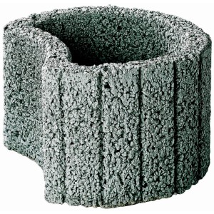 Grauer Pflanzring Klein, 35x20 cm, aus Beton für Hangbefestigung und Gartengestaltung.