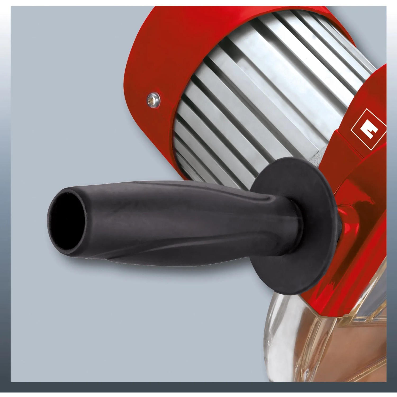 Detailaufnahme: Einhell GC-CS 235 E Sägekettenschärfgerät mit schwarzem Griff.