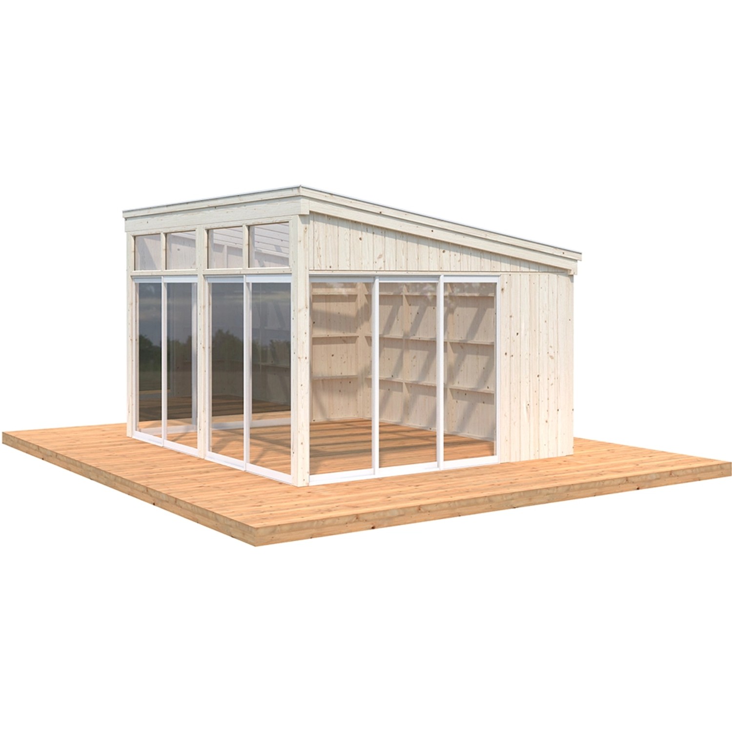 Palmako Pavillon Nova 13,0 m² Transparent Tauchgrundiert 417 cm x 356 cm günstig online kaufen