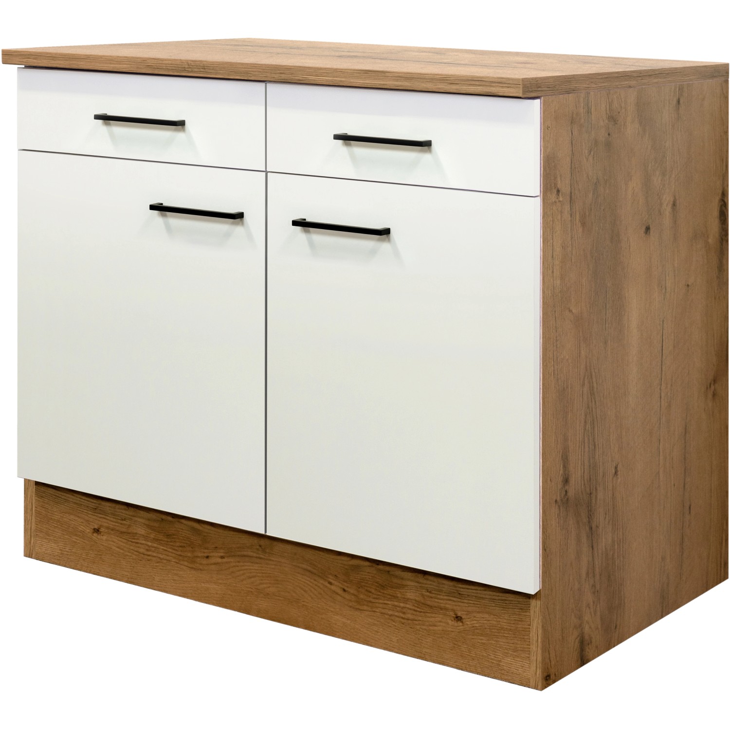 Flex-Well Exclusiv Unterschrank Vintea 100 cm Magnolie matt - Lancelot Oak