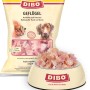 Dibo Geflügel Barf- und Frostfutter für Hunde und Katzen, 500g Packung und Schale mit Geflügelfleisch.