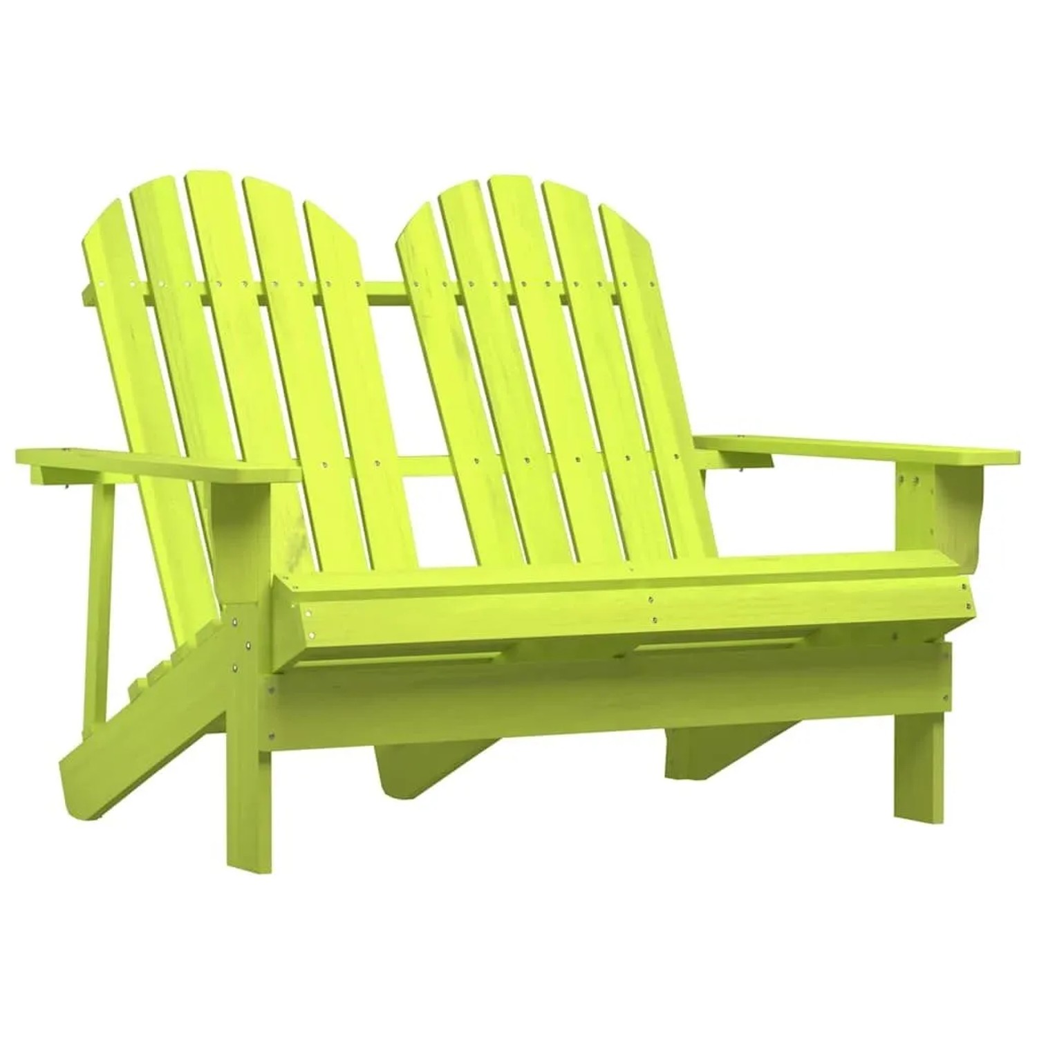 vidaXL Adirondack-Gartenbank 2-Sitzer Massivholz Tanne Grün 315906