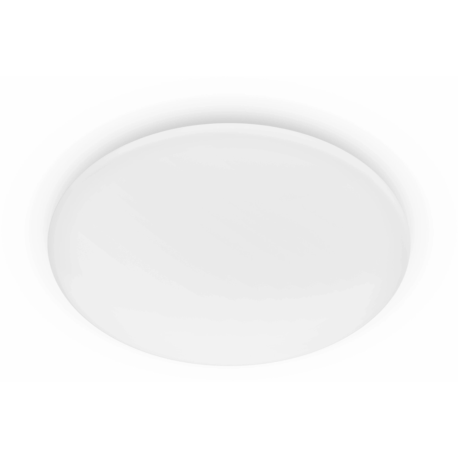 Weiße, runde Philips LED-Deckenleuchte Moire CL200, 20W. Moderne Deckenlampe für Innenräume.