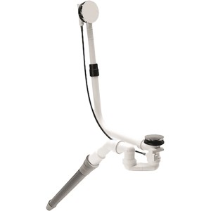 Bette Ab- und Überlaufgarnitur, verlängert, 725 mm, Weiß, für Silhouette Badewannen.