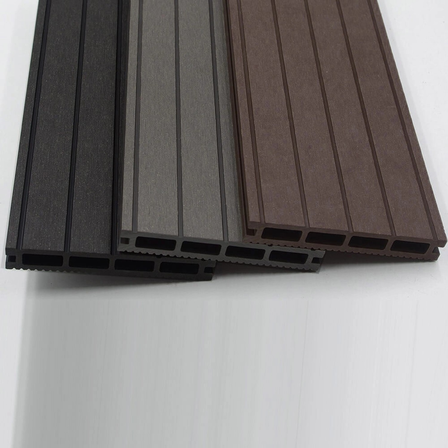 Home Deluxe WPC Terrassendielen Samana Hellgrau, verschiedene Farben im Detail.