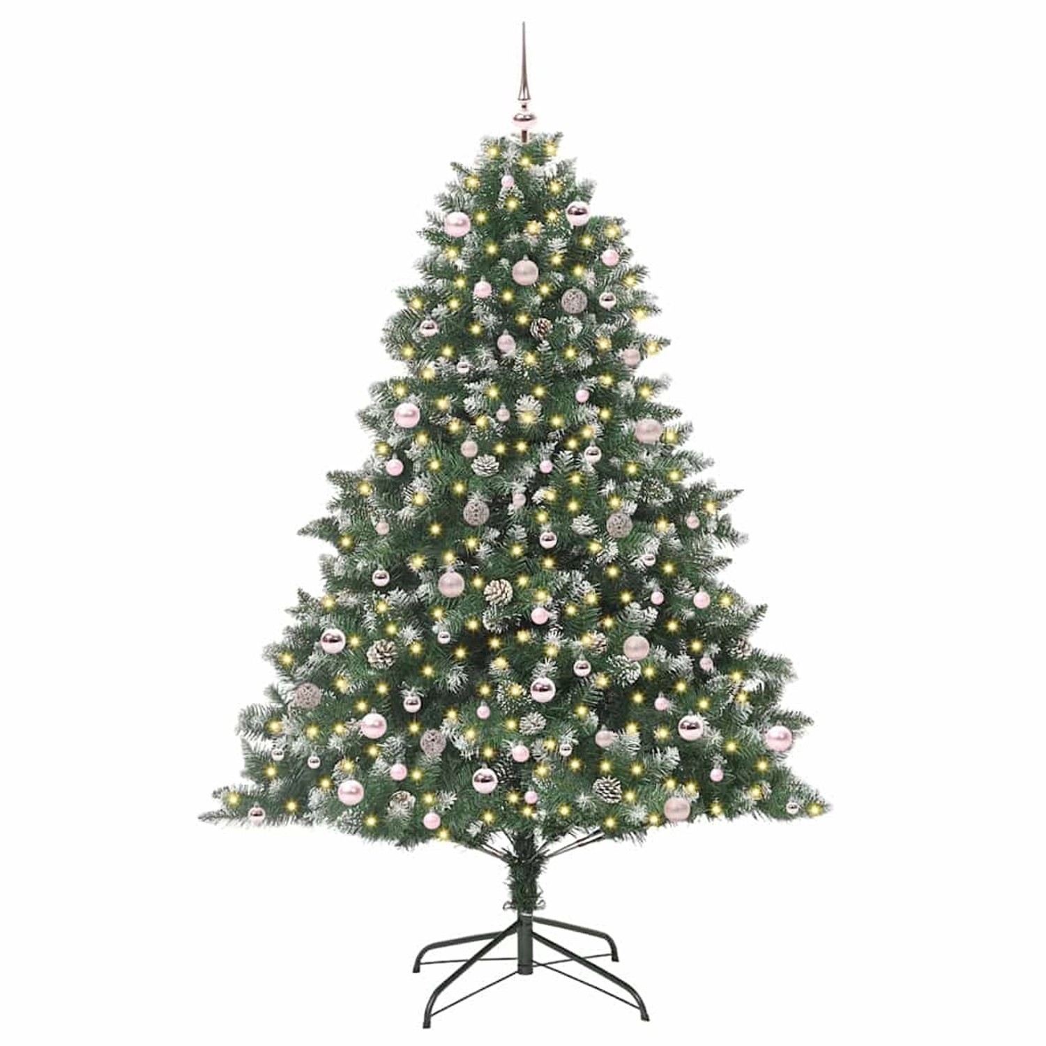 vidaXL Künstlicher Weihnachtsbaum mit 300 LEDs Grün 160 x 160 x 240 cm 3395259