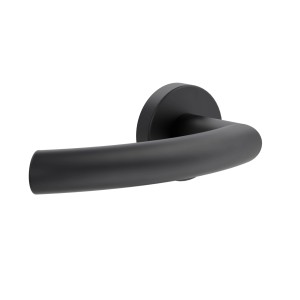 Schwarze Novadoors Türgriffgarnitur Nova Amico, rosettenlos, Smart2Lock für Innentüren.