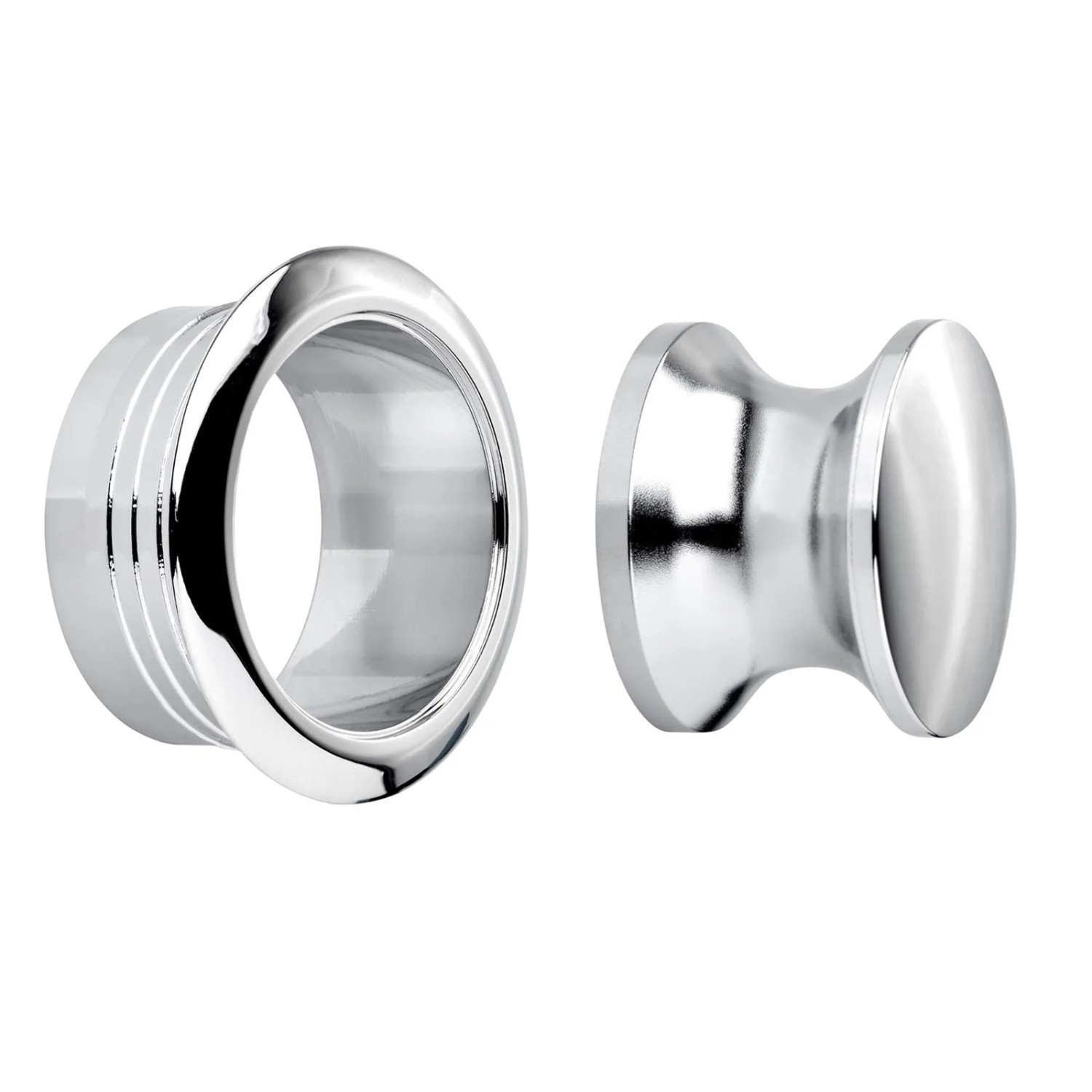 SOTECH Push Lock Druckknopf Ø23 mm Chrom Poliert inkl. Rosette für 19 mm Türstärke Passend für Drehstangen Schloss Aufba...