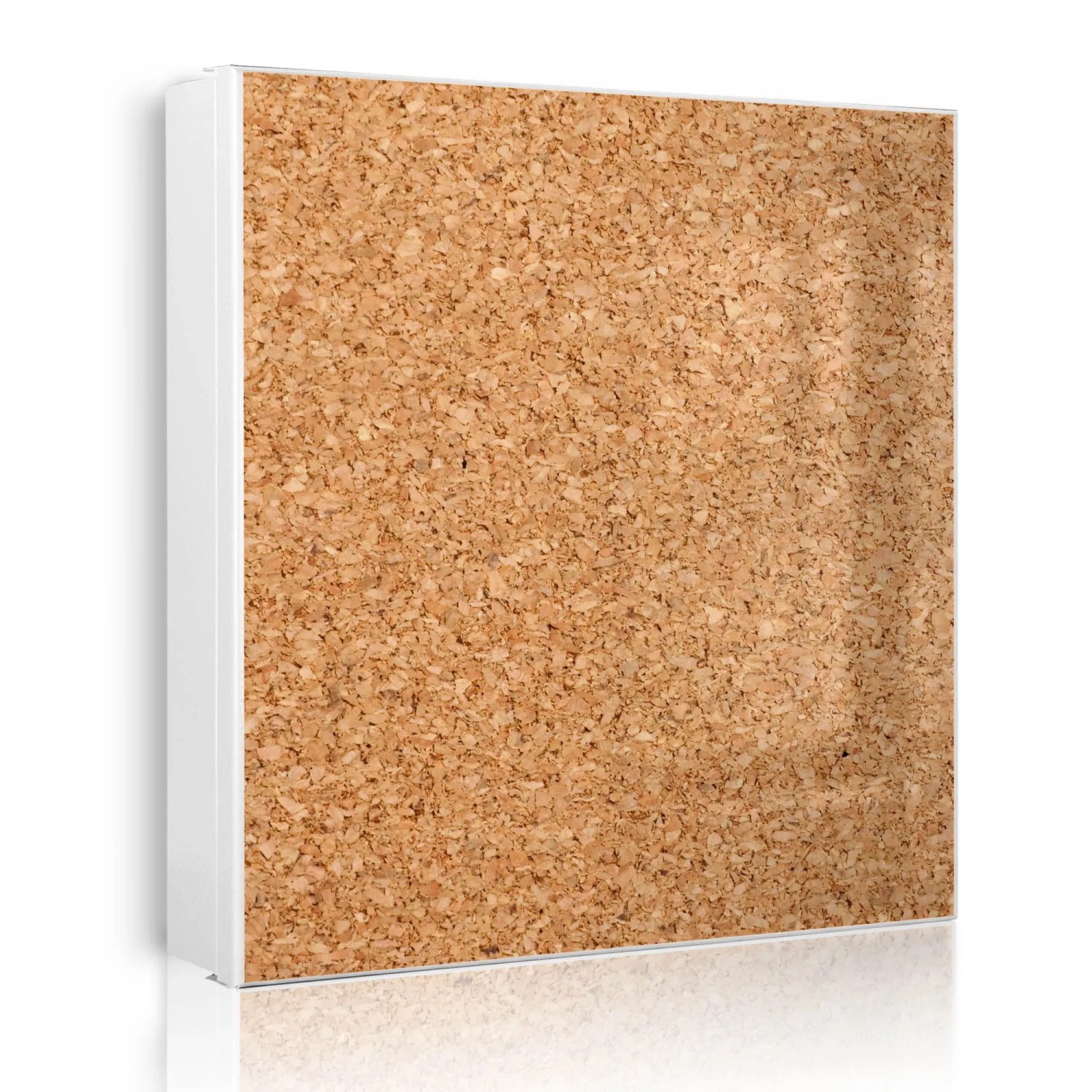 Banjado Großer Schlüsselkasten Metall 30x30cm Weiß Scharnier Rechts 50 Haken Beschreibbar Magnetisch Motiv Kork