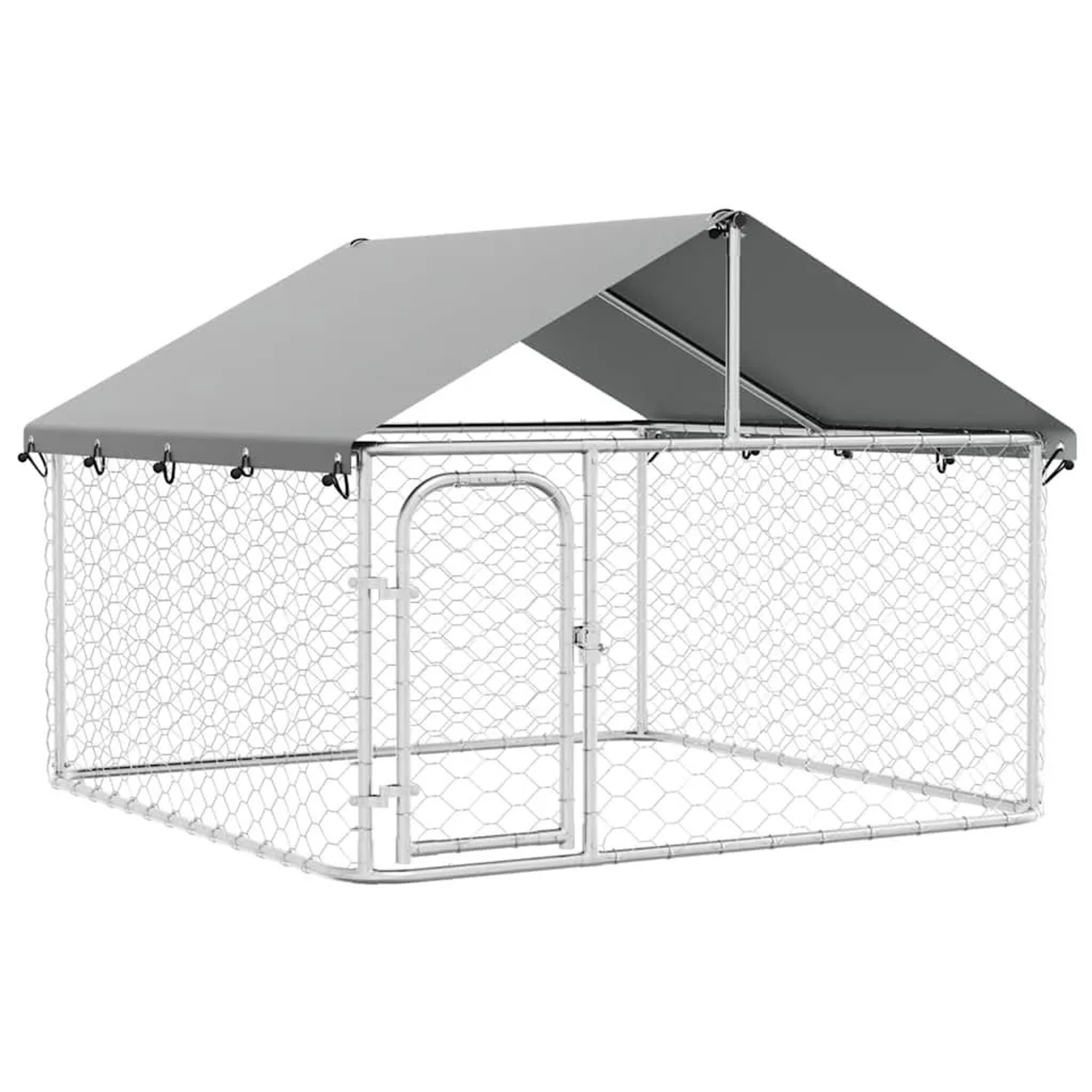 vidaXL Outdoor-Hundezwinger mit Dach 200x200x150 cm 171498