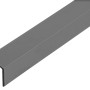 Alberts Winkelprofil aus Aluminium, anthrazit, 25x25x2000 mm.