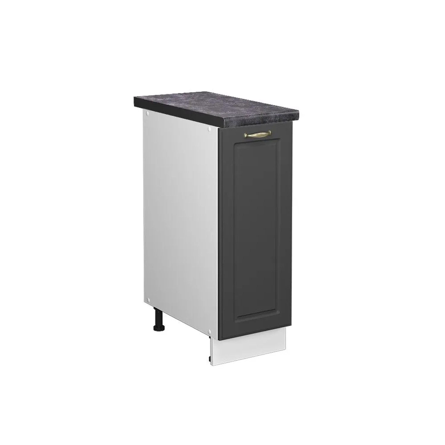 Vicco Apothekerschrank Fame-Line Anthrazit-Gold Weiß 30 cm AP Anthrazit