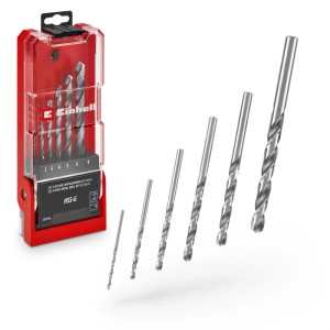 Einhell Metallbohrer-Set HSS-G, 6-teilig (2-8 mm) mit Kassette. Bohrer für Stahl, Metall und Kunststoff.